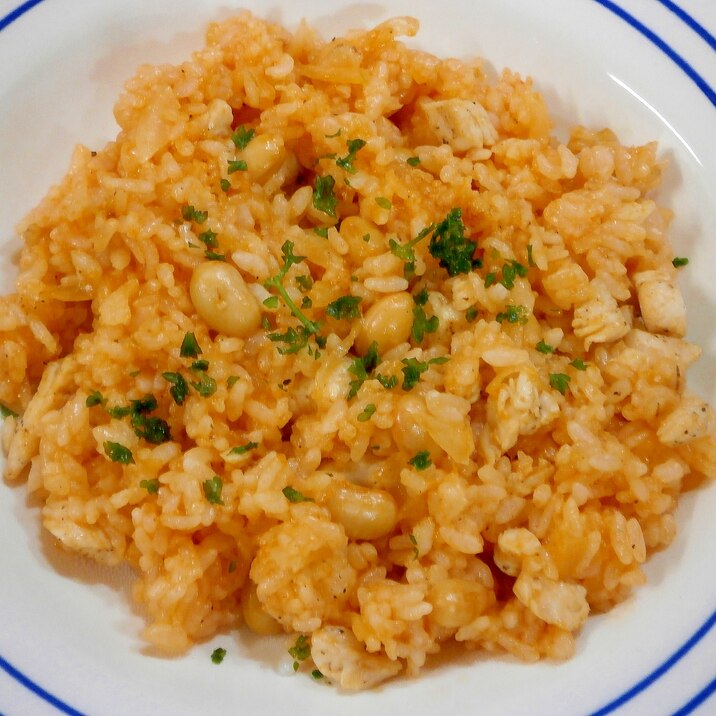大豆入りチキンライス